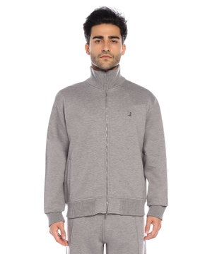 Long sleeve cardigan with zip fastening