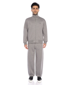 Long sleeve cardigan with zip fastening