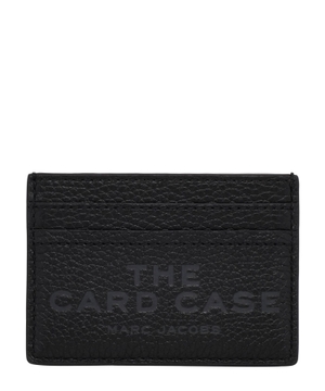 Logo-print leather cardholder