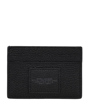 Logo-print leather cardholder