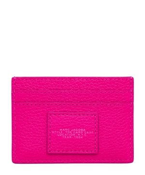 Logo-print leather cardholder