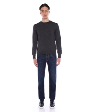 Düz biçimli denim şalvar