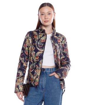 Printed quilted jacket