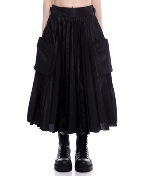 Pleated midi skirt