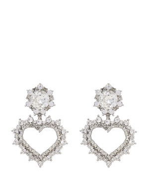 Crystal heart earrings