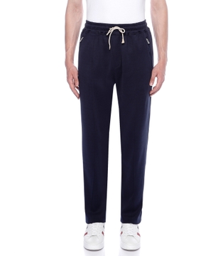 Straight-fit trousers with elastic waist