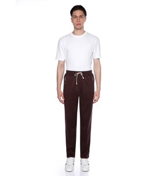 Straight-fit trousers with elastic waist