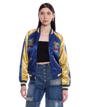 Embroidered bomber jacket