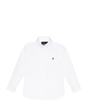 Logo embroidered cotton shirt