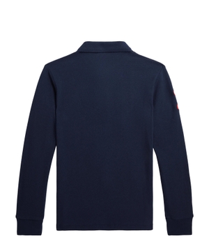 Long sleeve polo with classic collar