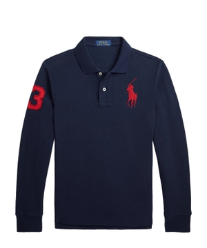 Long sleeve polo with classic collar