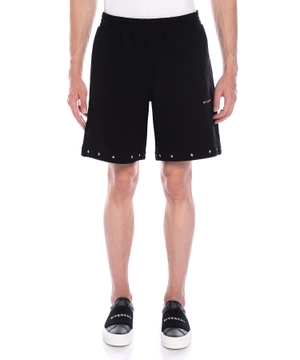 Elastic waist shorts with embroidery details