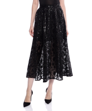 Sequin-embellished midi skirt