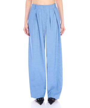 Wide-leg high-waist trousers