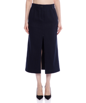 Midi skirt with front slit