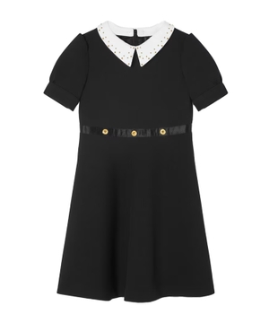 Short sleeve dress with polo collar