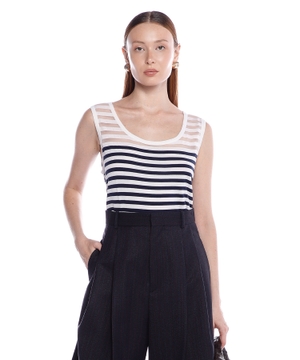 Striped wool top