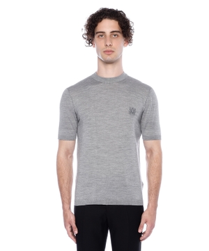 Round neck jumper with short sleeves