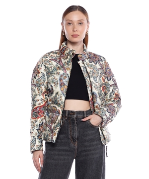 Printed quilted jacket