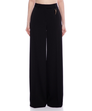 Wide-leg trousers with fang detail