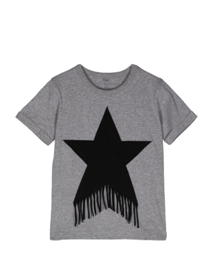 Cotton T-shirt with star applique