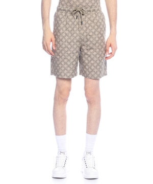 Logo printed elastic-waist short