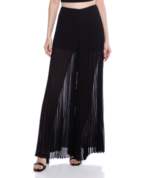 Pleated wide-leg pants