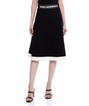 Midi skirt with logo