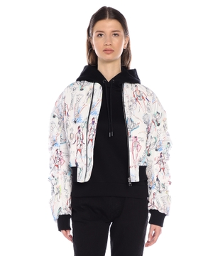 Cropped bomber jacket