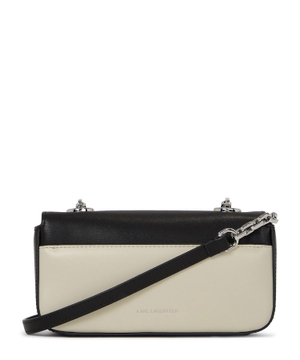 İki rəngli K/Signature Fan crossbody çanta