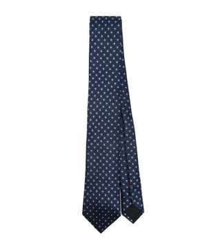 Patterned silk tie