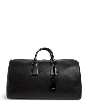 Leather bag with logo detail