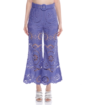 Pop embroidered flared pants