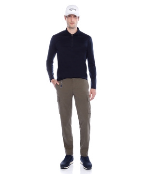 Long sleeve polo with zipped collar