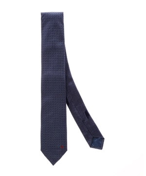 Patterned silk tie