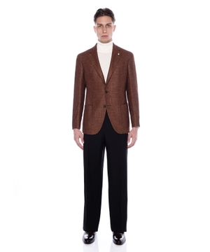 Straight-fit wool blazer