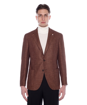 Straight-fit wool blazer