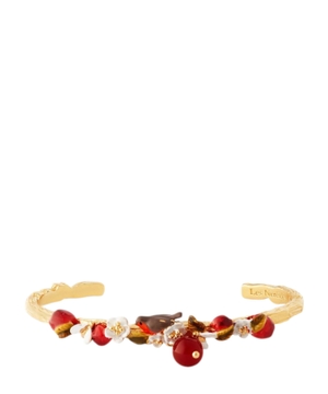 Браслет Apple, robin, bee and apple blossom cuff bracelet