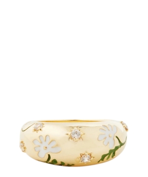 Star and daisy flower cocktail ring