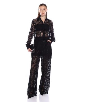 Lace cargo trousers