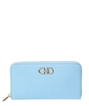 Leather wallet with logo detail