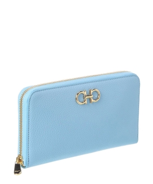 Leather wallet with logo detail