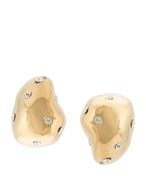 Nucleus crystal-embellished earrings