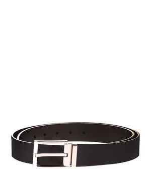 Logo leather belt