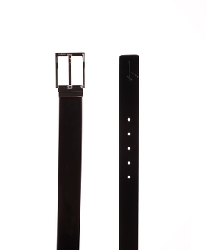 Logo leather belt