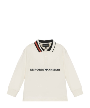 Logo embroidered long-sleeve polo shirt