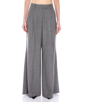 Flared wool trousers