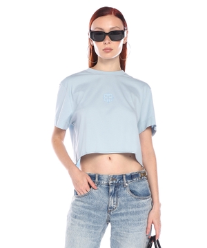 Logo printed cropped T-shirt