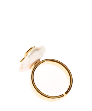 Aries ring with pearl