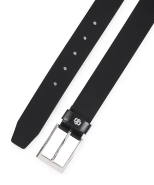 Leather belt with Double B monogram